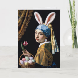 Girl With A Pearl Earring Easter Card Vermeer Art Karte