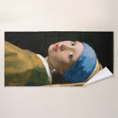 Girl with a Pearl Earring, Johannes Vermeer, 1665 Badehandtuch (Badehandtuch)