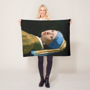 Girl with a Pearl Earring, Johannes Vermeer, 1665 Fleecedecke