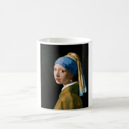 Girl with a Pearl Earring, Johannes Vermeer, 1665 Kaffeetasse (Mittel)