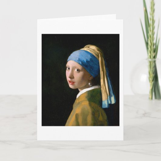 Girl with a Pearl Earring, Johannes Vermeer, 1665 Karte (Vorderseite)