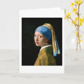 Girl with a Pearl Earring, Johannes Vermeer, 1665 Karte (Gelbe Blume)