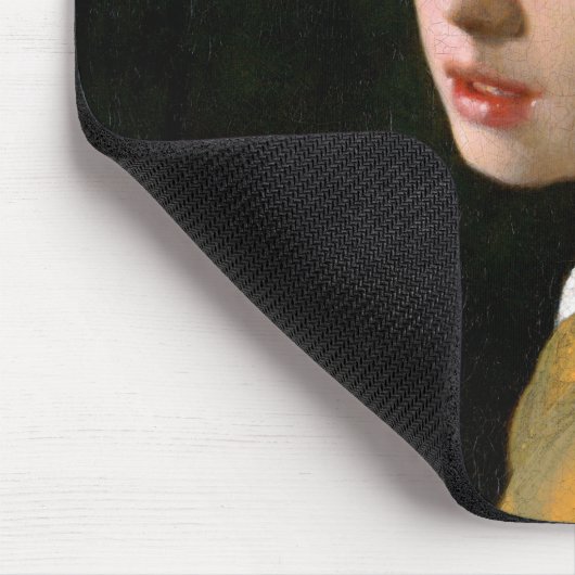 Girl with a Pearl Earring, Johannes Vermeer, 1665 Mousepad (Ecke)