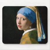 Girl with a Pearl Earring, Johannes Vermeer, 1665 Mousepad (Vorne)