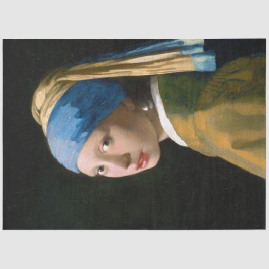Girl with a Pearl Earring, Johannes Vermeer, 1665 Seidenpapier (Vorderseite)