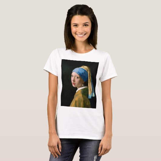Girl with a Pearl Earring, Johannes Vermeer, 1665 T-Shirt (Vorne ganz)