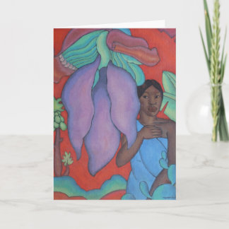 'Girl with Banana Leaf' - Arman Manookian Karte