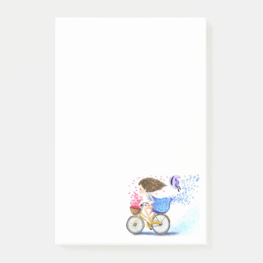 Girl with Bike Post-it® Notes Post-it Klebezettel (Vorderseite)