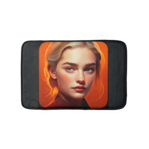 Girl with blue eyes badematte