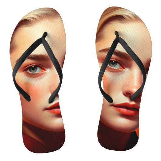 Girl with blue eyes badesandalen (Fußbett)