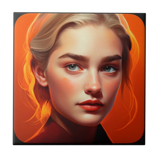 Girl with blue eyes fliese (Vorderseite)