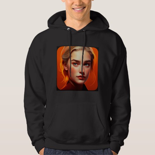 Girl with blue eyes hoodie (Vorderseite)