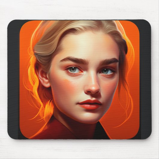 Girl with blue eyes mousepad (Vorne)