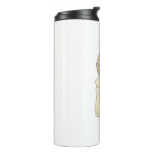 Girl with Braid and Cat Illustration – Soft Pastel Thermosbecher (Nach links gedreht)