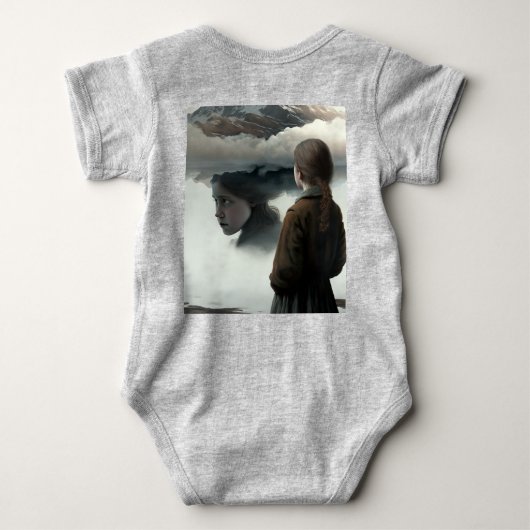 Girl with clouds baby strampler (Rückseite)