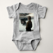 Girl with clouds baby strampler (Vorderseite)