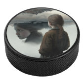 Girl with clouds eishockey puck (3/4)