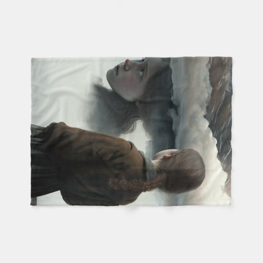 Girl with clouds fleecedecke (Vorderseite (Horizontal))