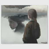 Girl with clouds geschenkpapier (Flach)