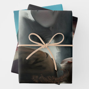 Girl with clouds geschenkpapier set