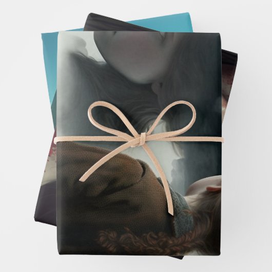 Girl with clouds geschenkpapier set (Beispiel)