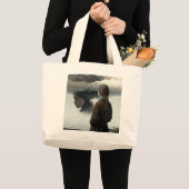 Girl with clouds jumbo stoffbeutel (Vorderseite (Produkt))