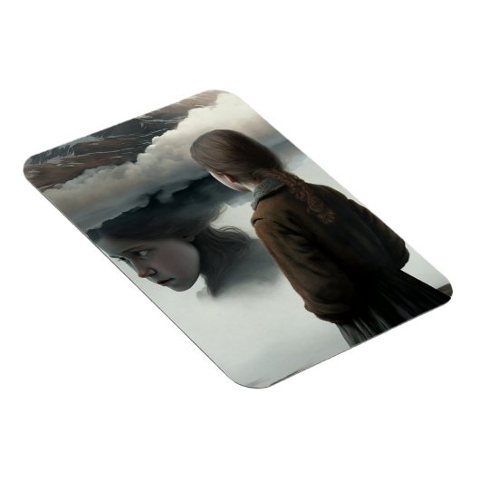 Girl with clouds magnet (Rechte Seite)