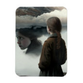 Girl with clouds magnet (Vertikal)