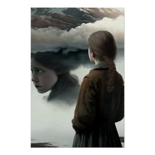 Girl with clouds poster (Vorderseite)