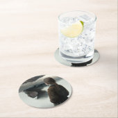 Girl with clouds runder pappuntersetzer (Vor Ort)