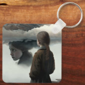 Girl with clouds schlüsselanhänger (Rückseite)