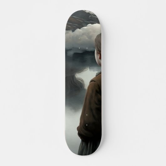 Girl with clouds skateboard (Vorne)