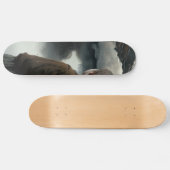 Girl with clouds skateboard (Horizontal)