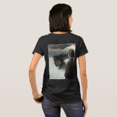 Girl with clouds T-Shirt (Schwarz voll)