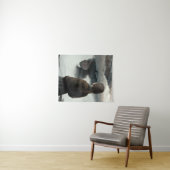 Girl with clouds wandteppich (Beispiel (Horizontal))