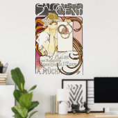 Girl with Daisis in ihrem Haar Poster Print (Heimbüro)
