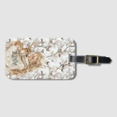 Girl with Deer Christmas Gepäckanhänger (Vorderseite (Horizontal))