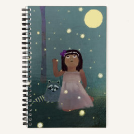 Girl with Fireflies Sketch Journal Notizblock
