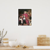 Girl with Foxhounds - Vintag Art Poster von Barber (Küche)