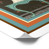 "Girl with Goldfish" Art Deco Poster 13 x 19 (Ecke)