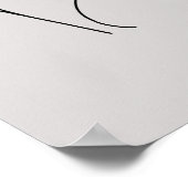 Girl with Kitten - Line Art Poster (Ecke)