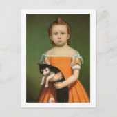 Girl with Kitten, William Thompson Bartoll Postkarte (Vorderseite)