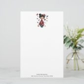 Girl with Magic Wand and Butterflies Cute Briefpapier (Stehend Vorderseite)