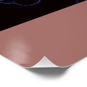 Girl with Marigold Afro Puffs Glossy Poster (Ecke)