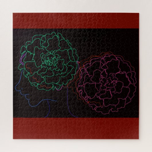 Girl with Marigold Afro Puffs Jigsaw Puzzle (Vertikal)