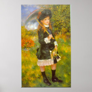 Girl with Parasol von Pierre Renoir Poster