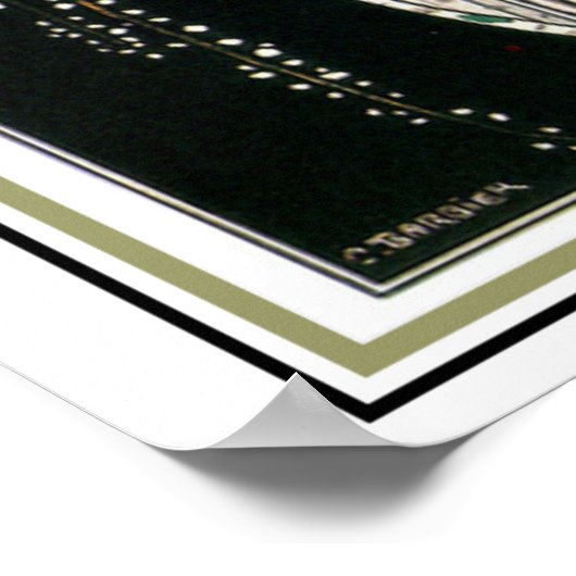 "Girl with Peacock" Art Deco Poster 13 x 19 (Ecke)