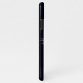 Girl with pearl earing with pink brush stroke iPhone hülle (Rechte Seite)