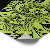 Girl with Pink Bubblegum Illustration Funky Art  Poster (Ecke)