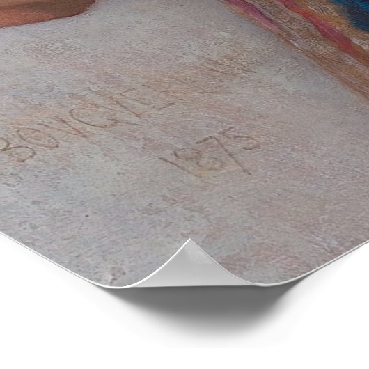 Girl with Pomegranate William-Adolphe Bouguereau Poster (Ecke)